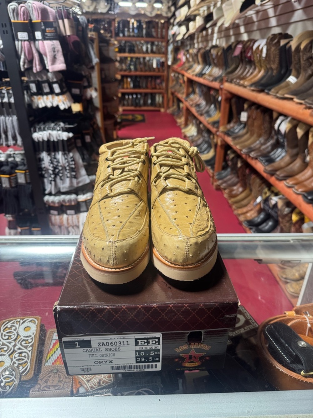 Oryx Ostrich Leather Casual Slip-On Loafers in Tan